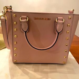 Studded light pink Michael kors purse